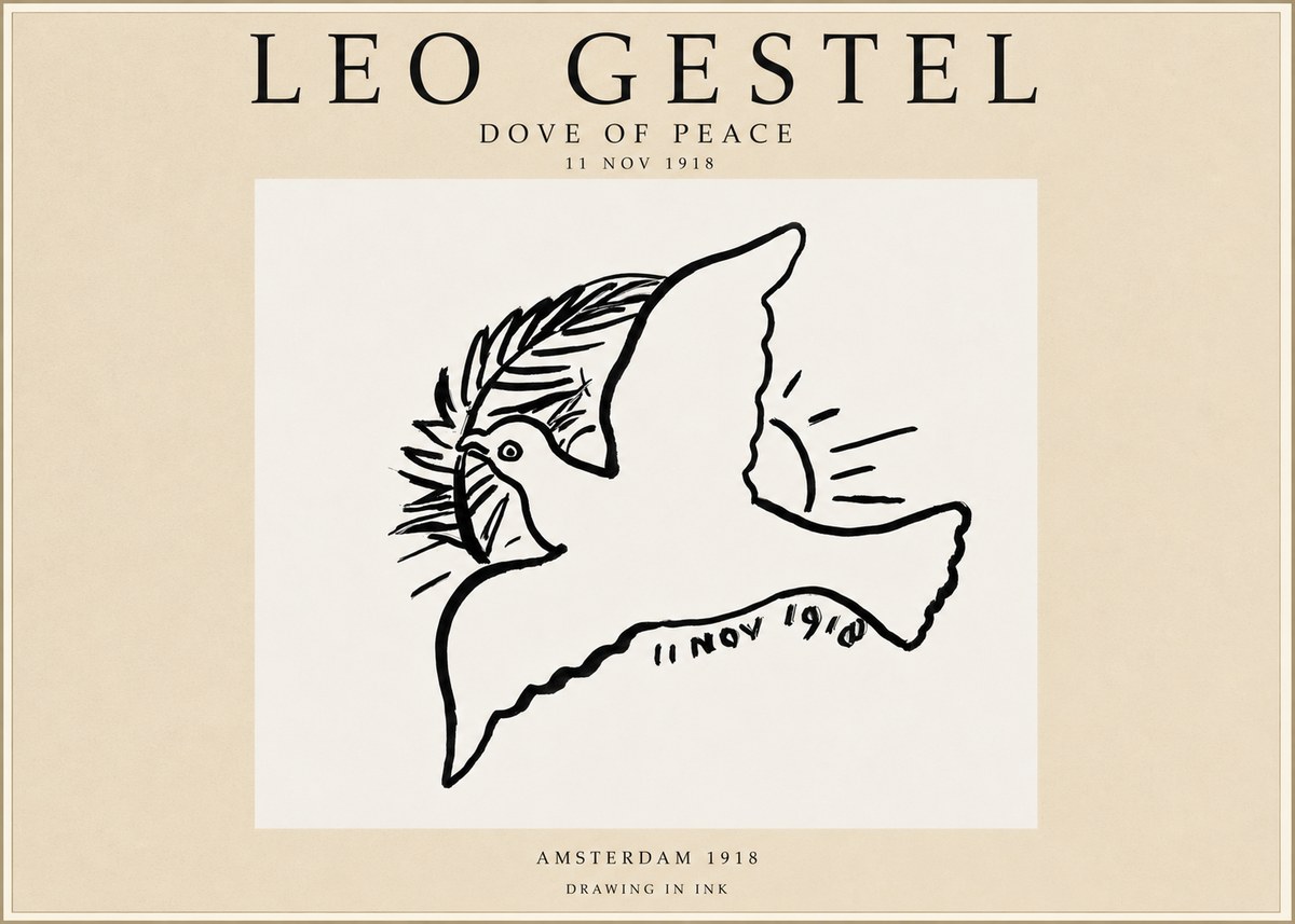 Leo Gestel Dove of Peace No3 - Plakát