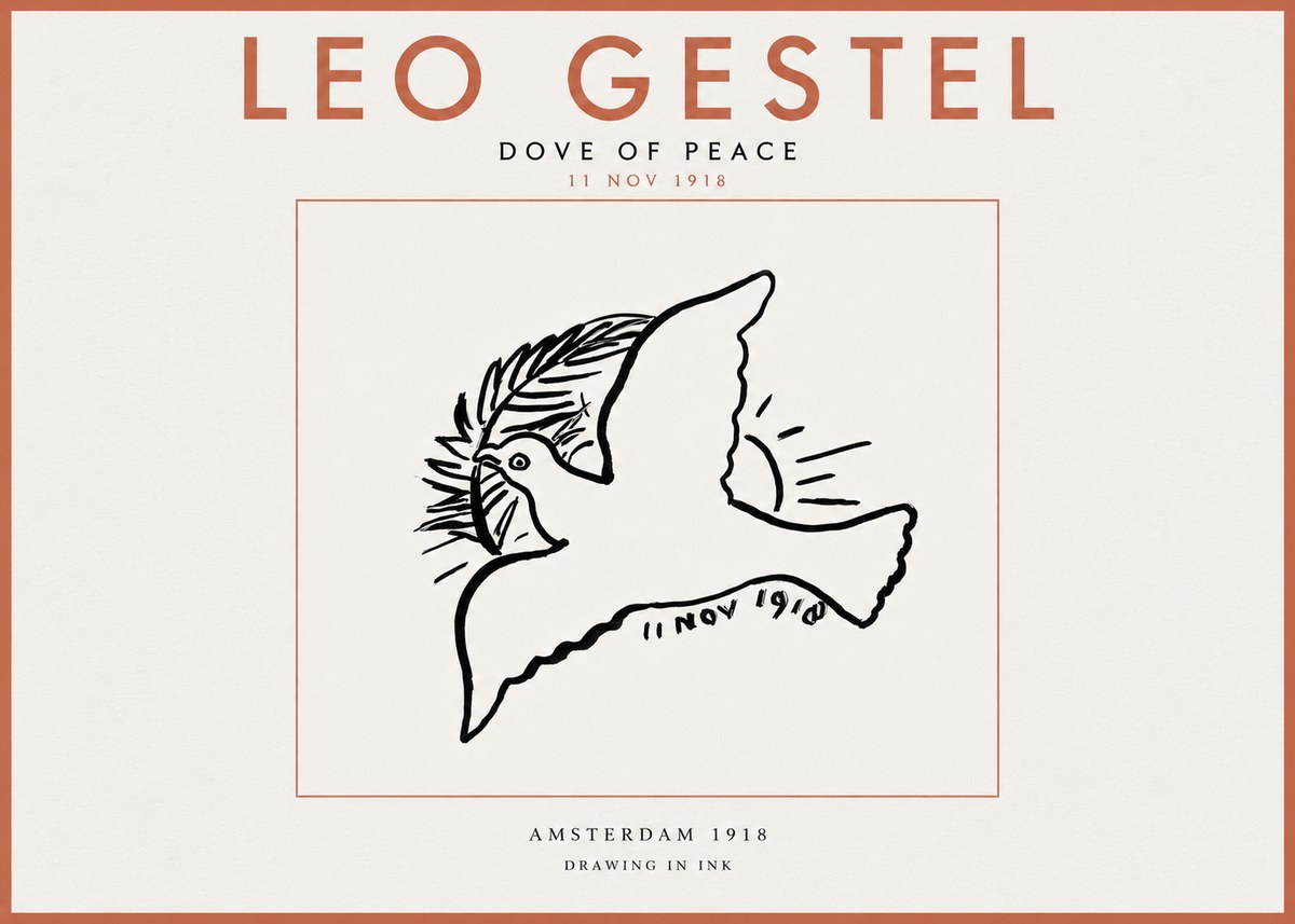 Leo Gestel Dove of Peace No5 - Plakát