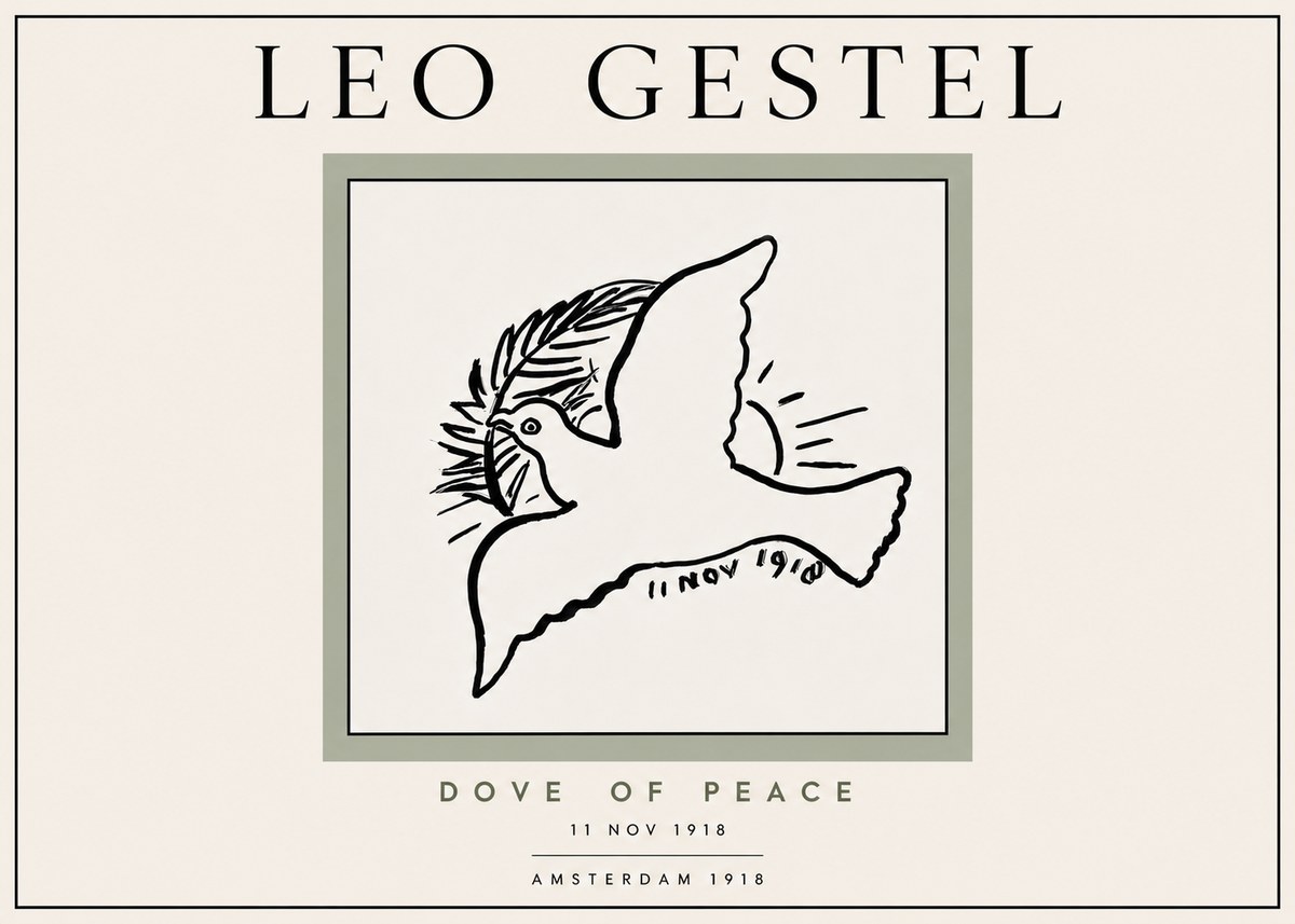 Leo Gestel Dove of Peace No6 - Plakát