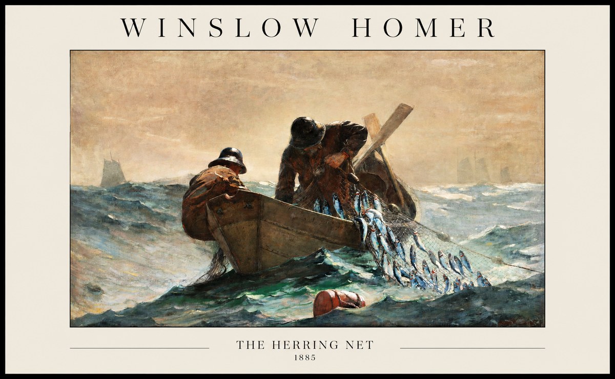Winslow Homer The Herring Net I No1 - Plakát