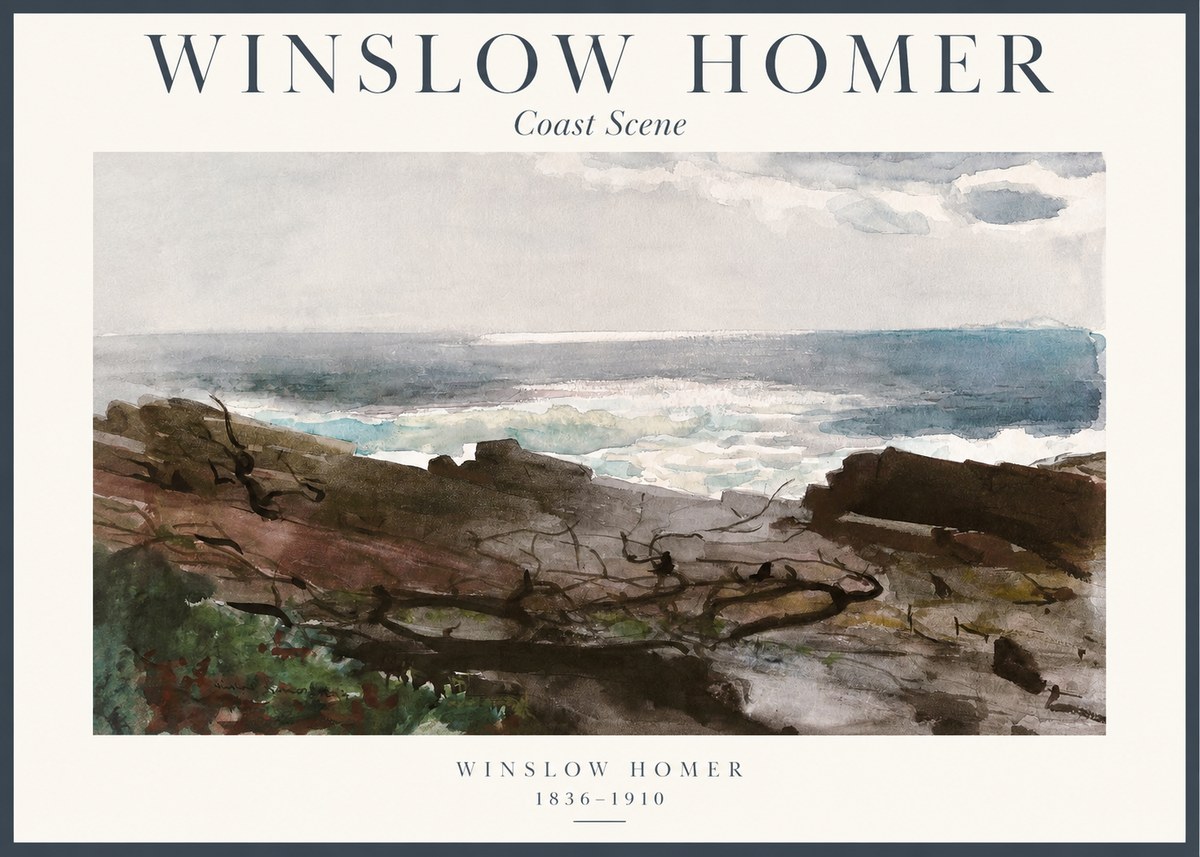 Winslow Homer Coast Scene No1 - Plakát