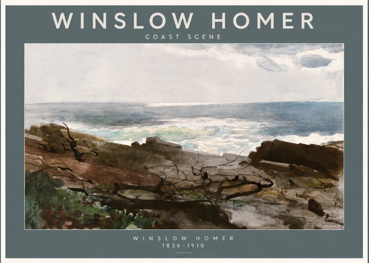 Winslow Homer Coast Scene No2 - Plakát