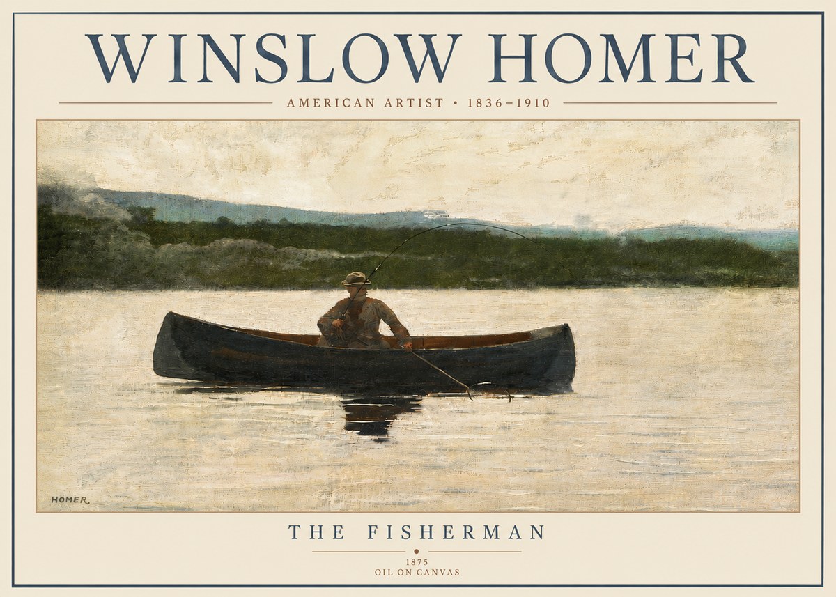 Winslow Homer The Fisherman No4 - Plakát