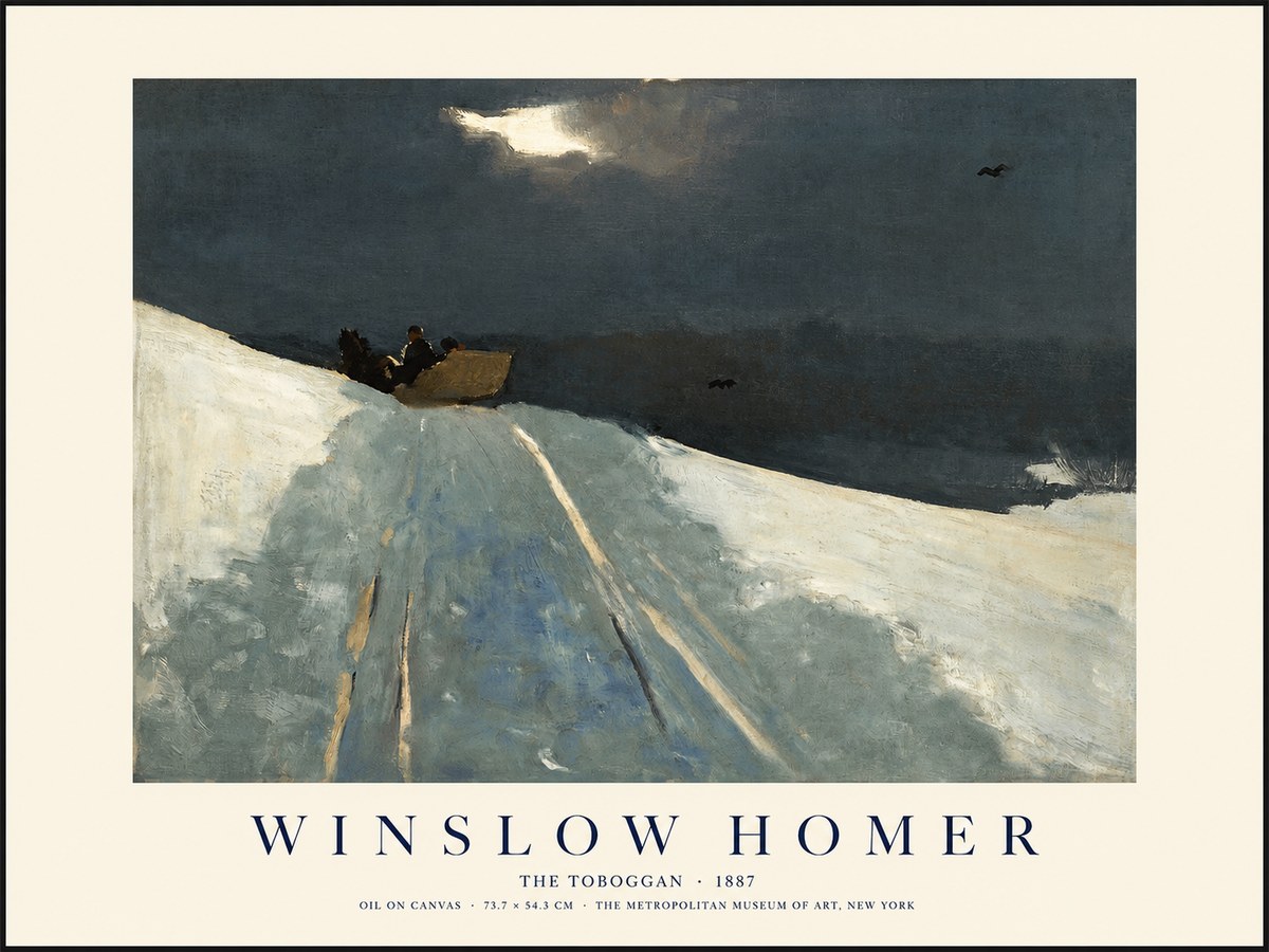 Winslow Homer The Toboggan No1 - Plakát
