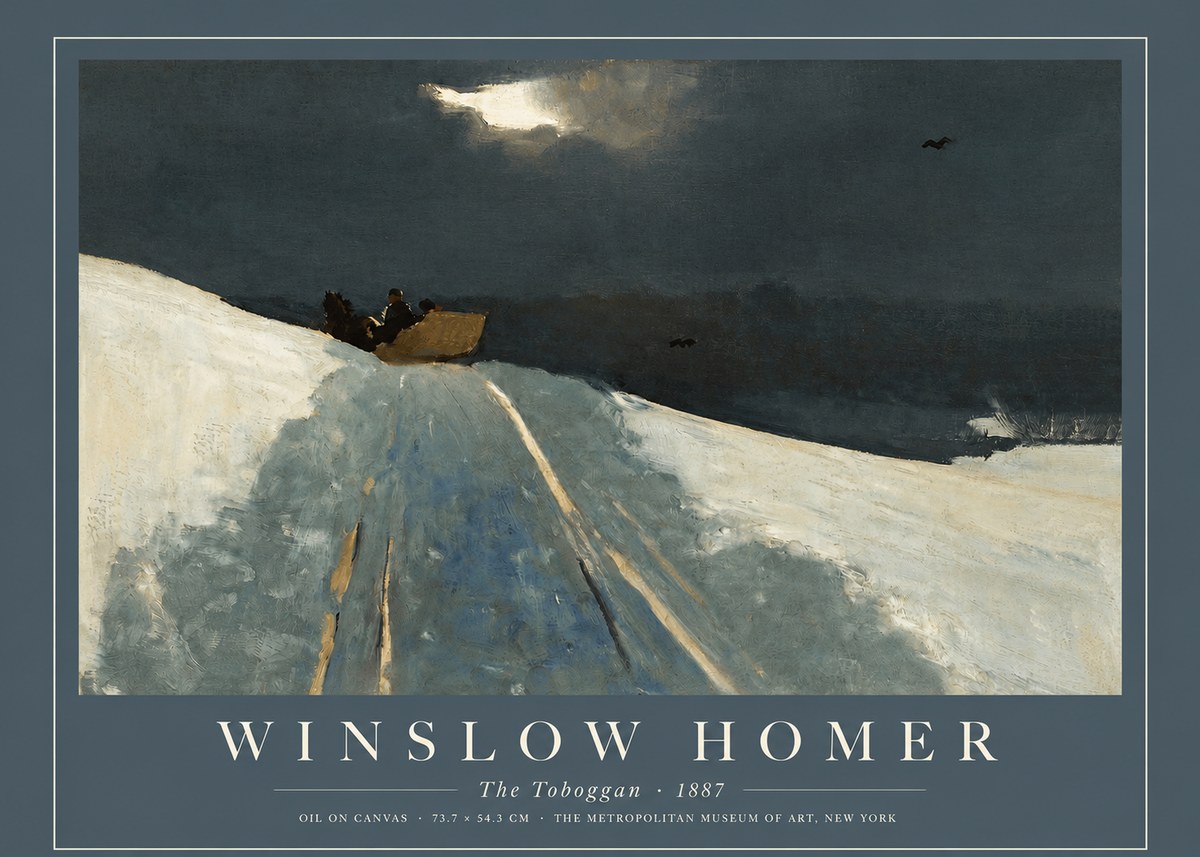 Winslow Homer The Toboggan No2 - Plakát