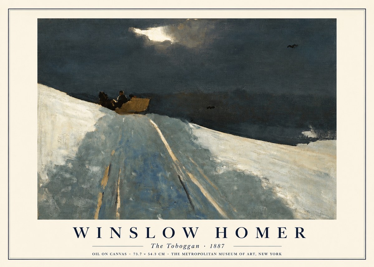 Winslow Homer The Toboggan No3 - Plakát