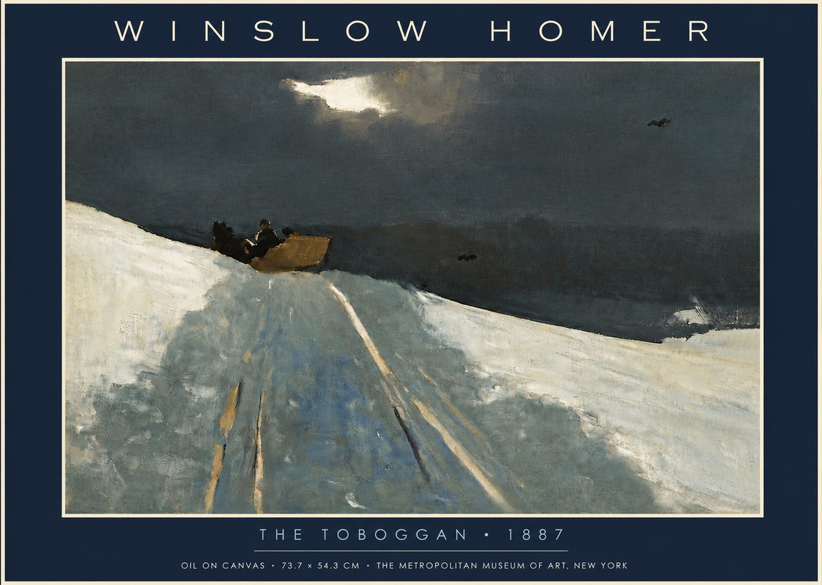 Winslow Homer The Toboggan No5 - Plakát