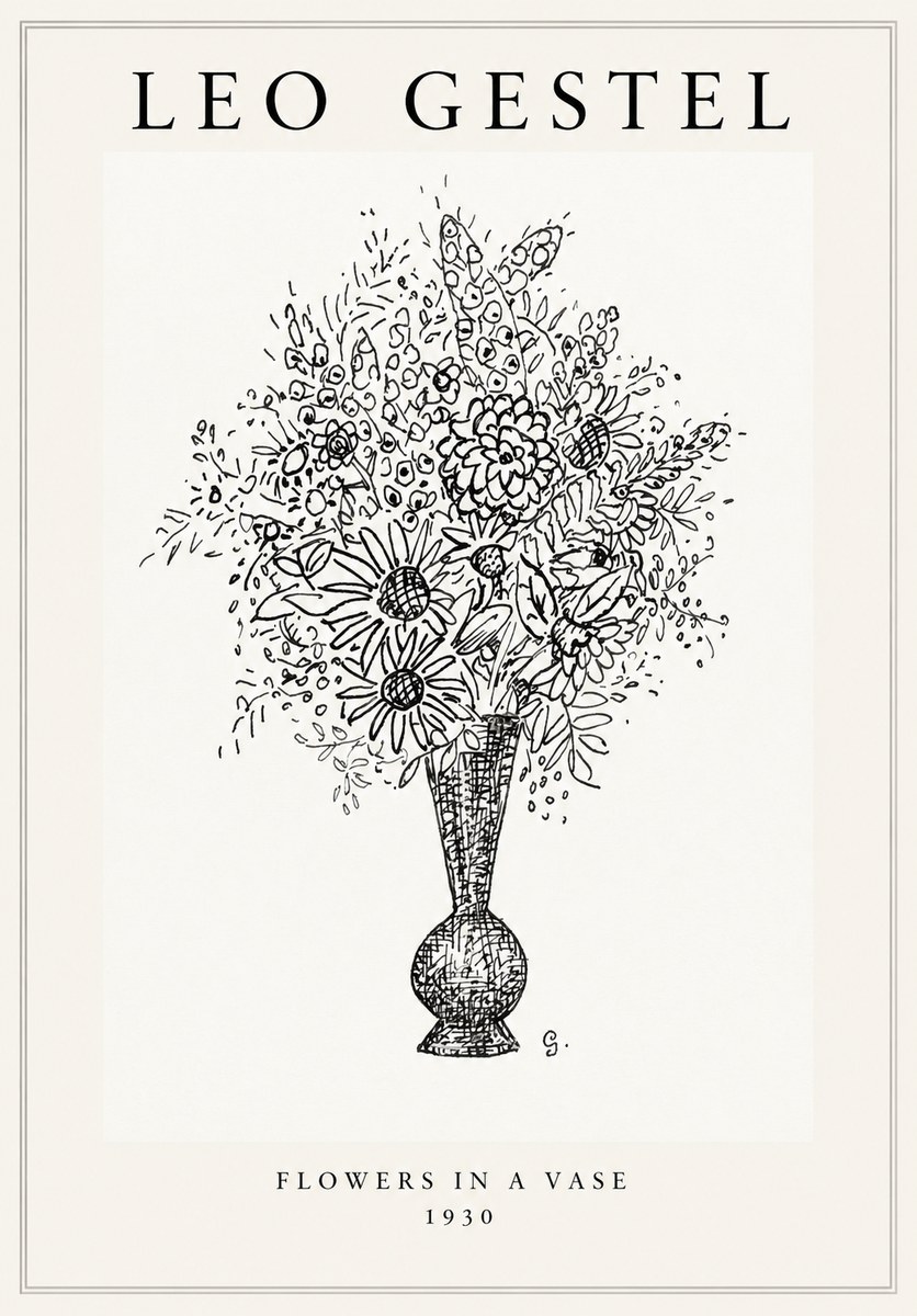 Leo Gestel Flowers in a Vase No1 - Plakát