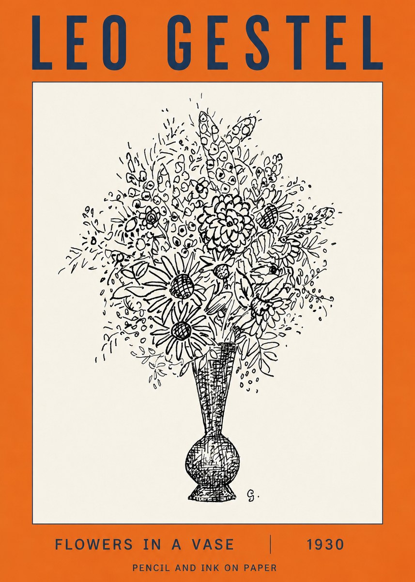 Leo Gestel Flowers in a Vase No2 - Plakát