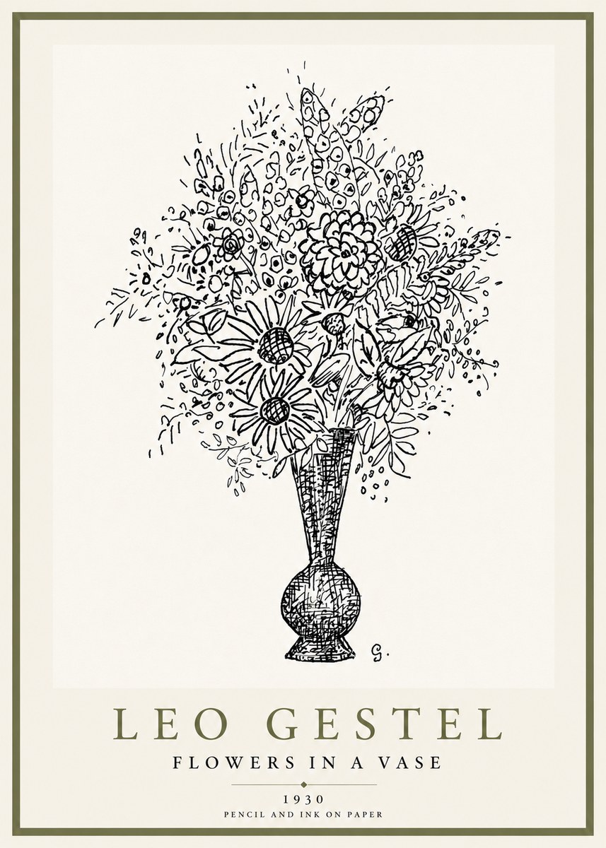 Leo Gestel Flowers in a Vase No3 - Plakát