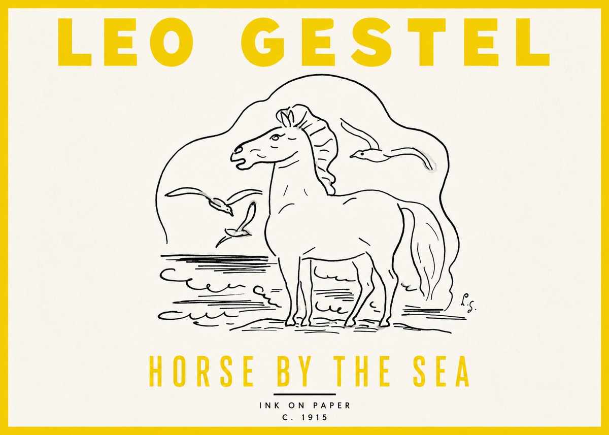 Leo Gestel Horse by the Sea No5 - Plakát