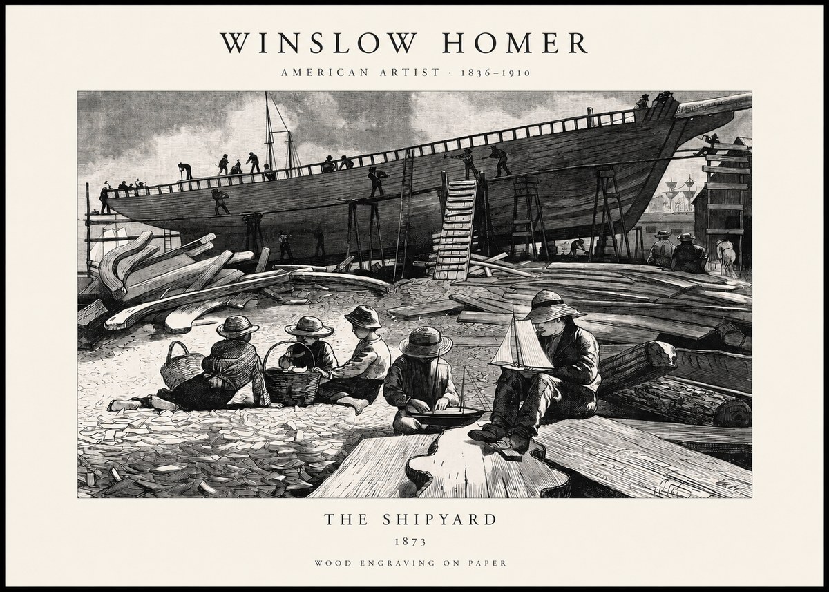 Winslow Homer The Shipyard No1 - Plakát