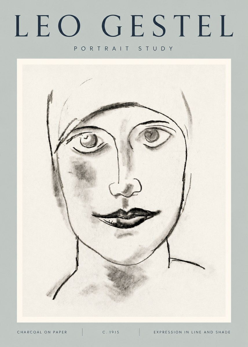 Leo Gestel Portrait Study I No5 - Plakát