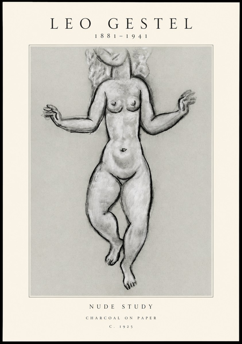 Leo Gestel Nude Study No1 - Plakát