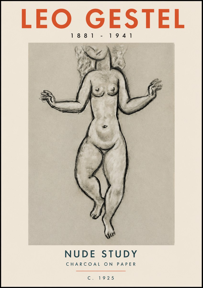 Leo Gestel Nude Study No2 - Plakát
