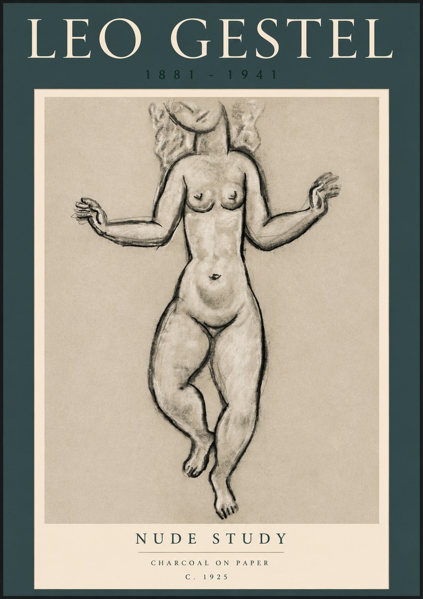 Leo Gestel Nude Study No4 - Plakát