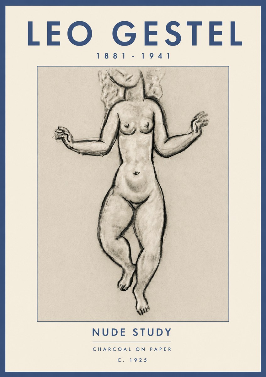 Leo Gestel Nude Study No6 - Plakát