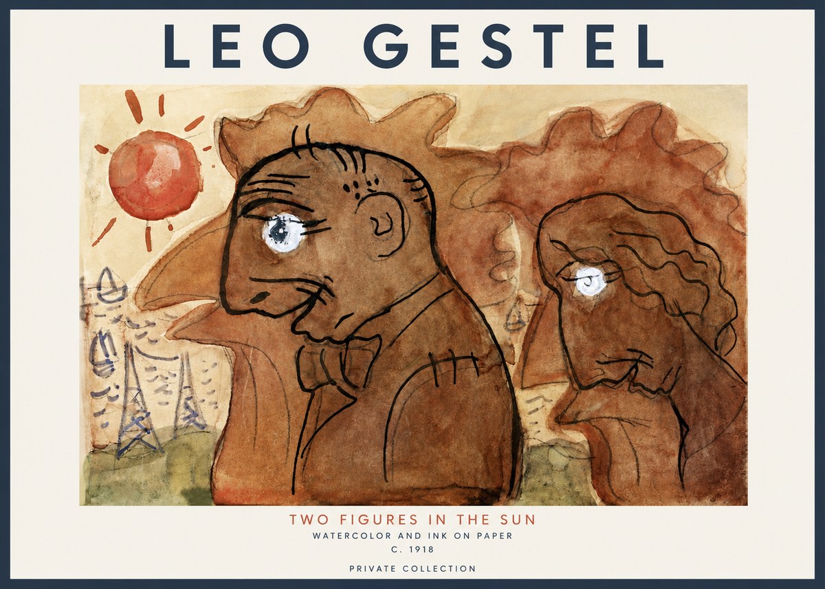 Leo Gestel Two Figures in the Sun No2 - Plakát