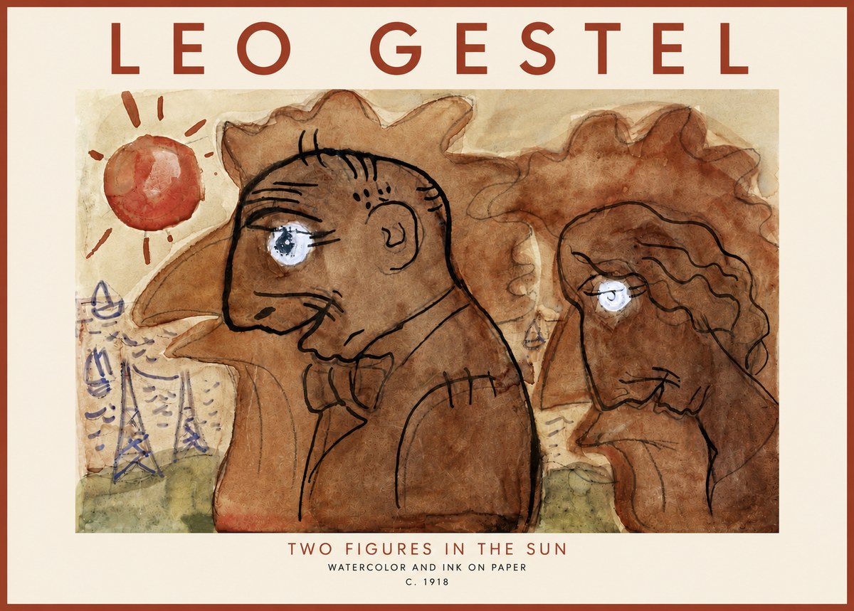 Leo Gestel Two Figures in the Sun No3 - Plakát