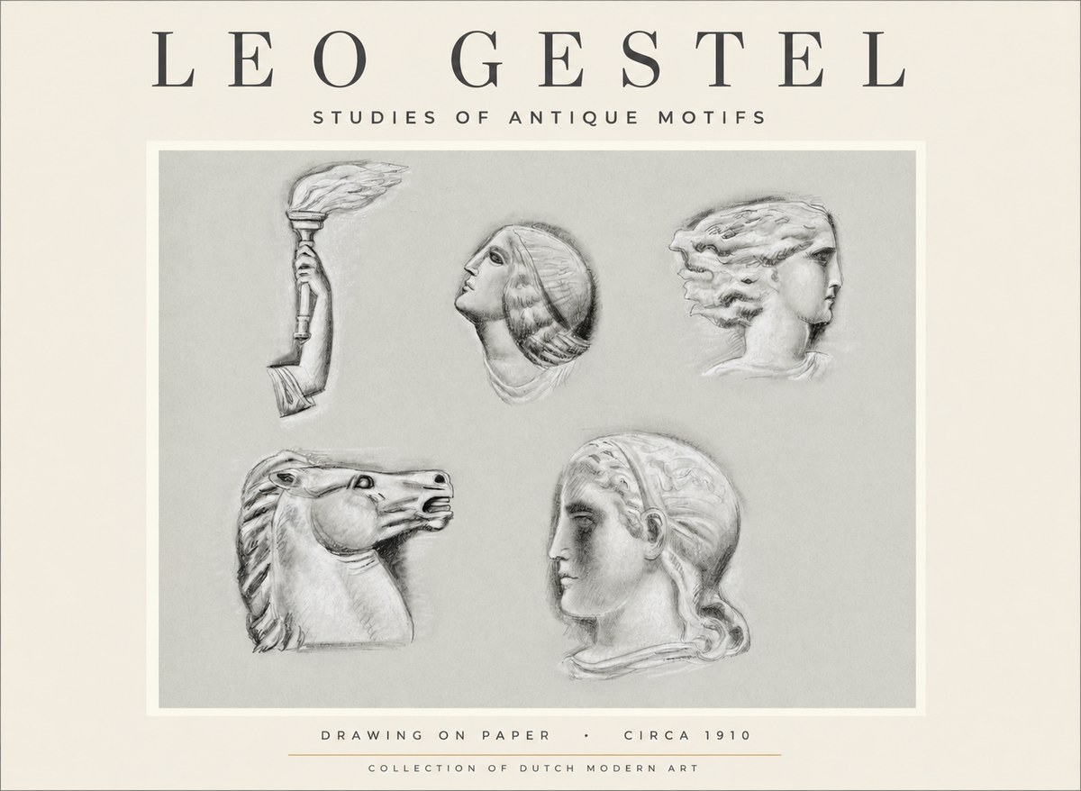 Leo Gestel Studies of Antique Motifs No1 - Plakát