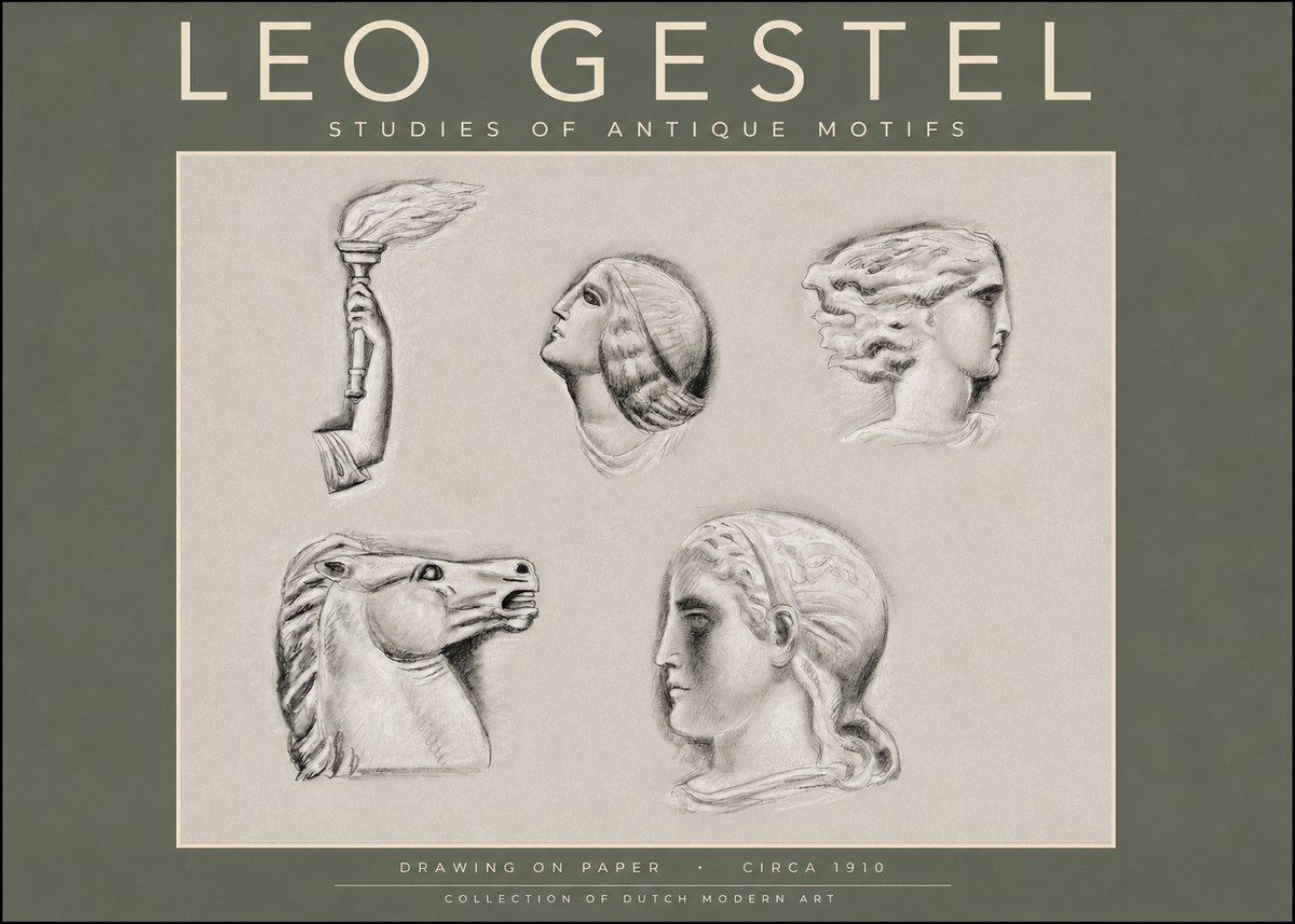 Leo Gestel Studies of Antique Motifs No2 - Plakát