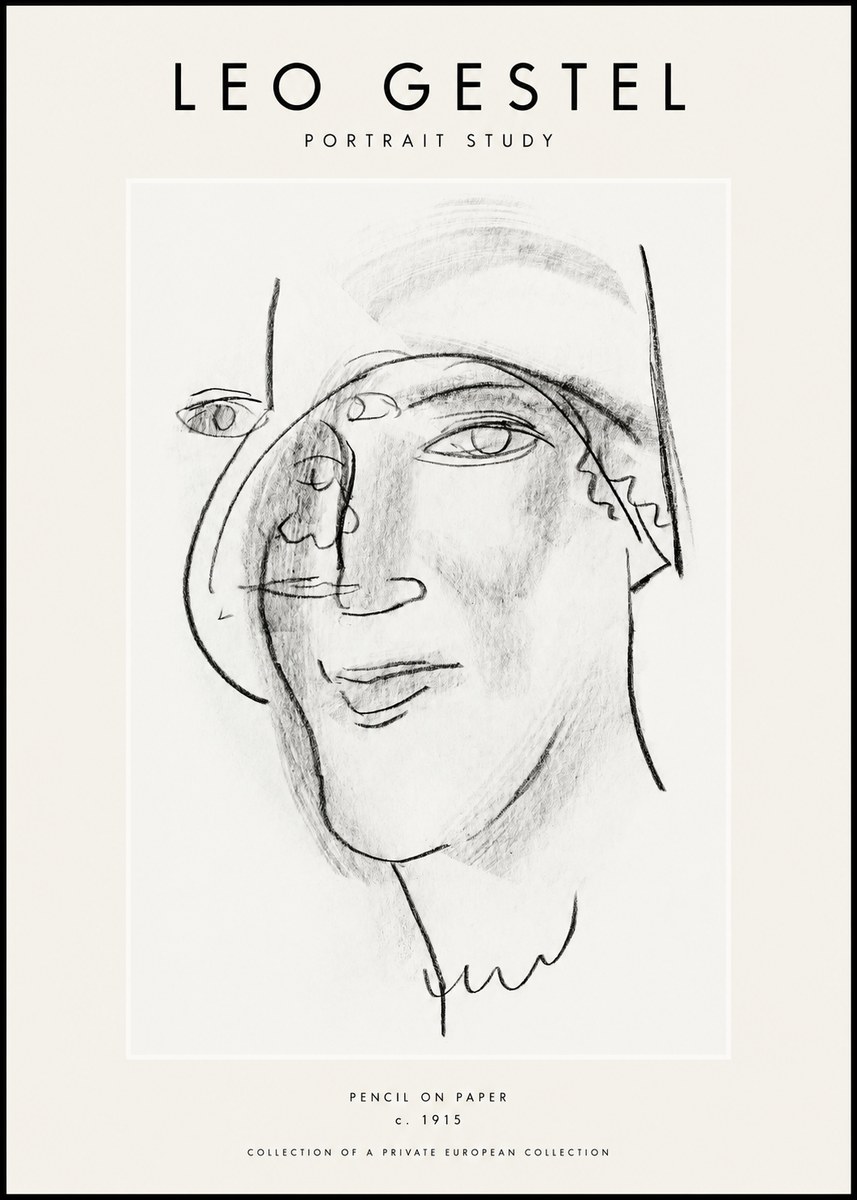 Leo Gestel Portrait Study II No1 - Plakát