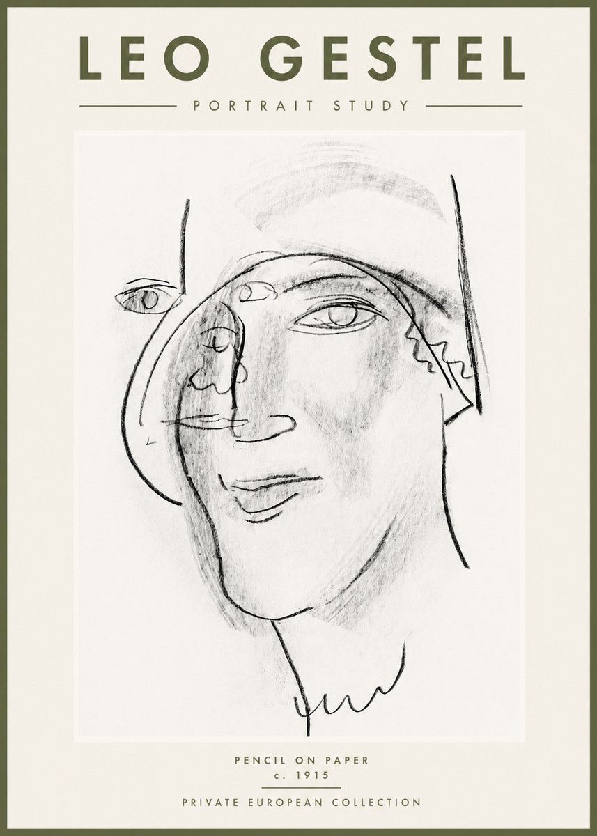 Leo Gestel Portrait Study II No3 - Plakát