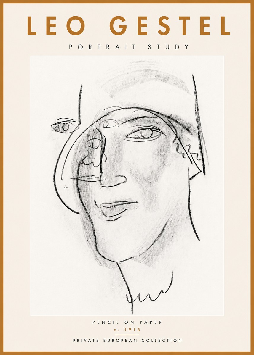 Leo Gestel Portrait Study II No4 - Plakát