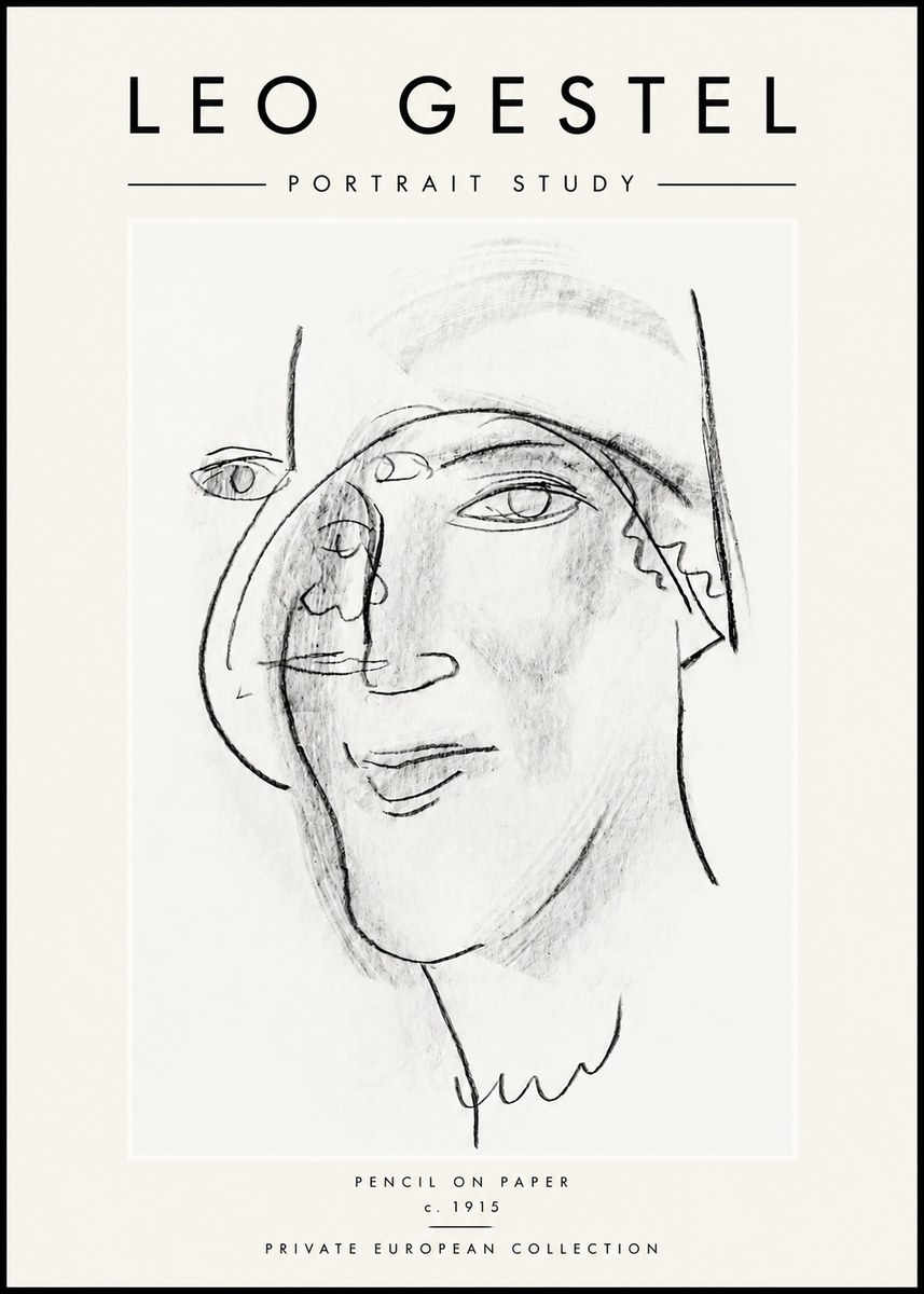 Leo Gestel Portrait Study II No6 - Plakát
