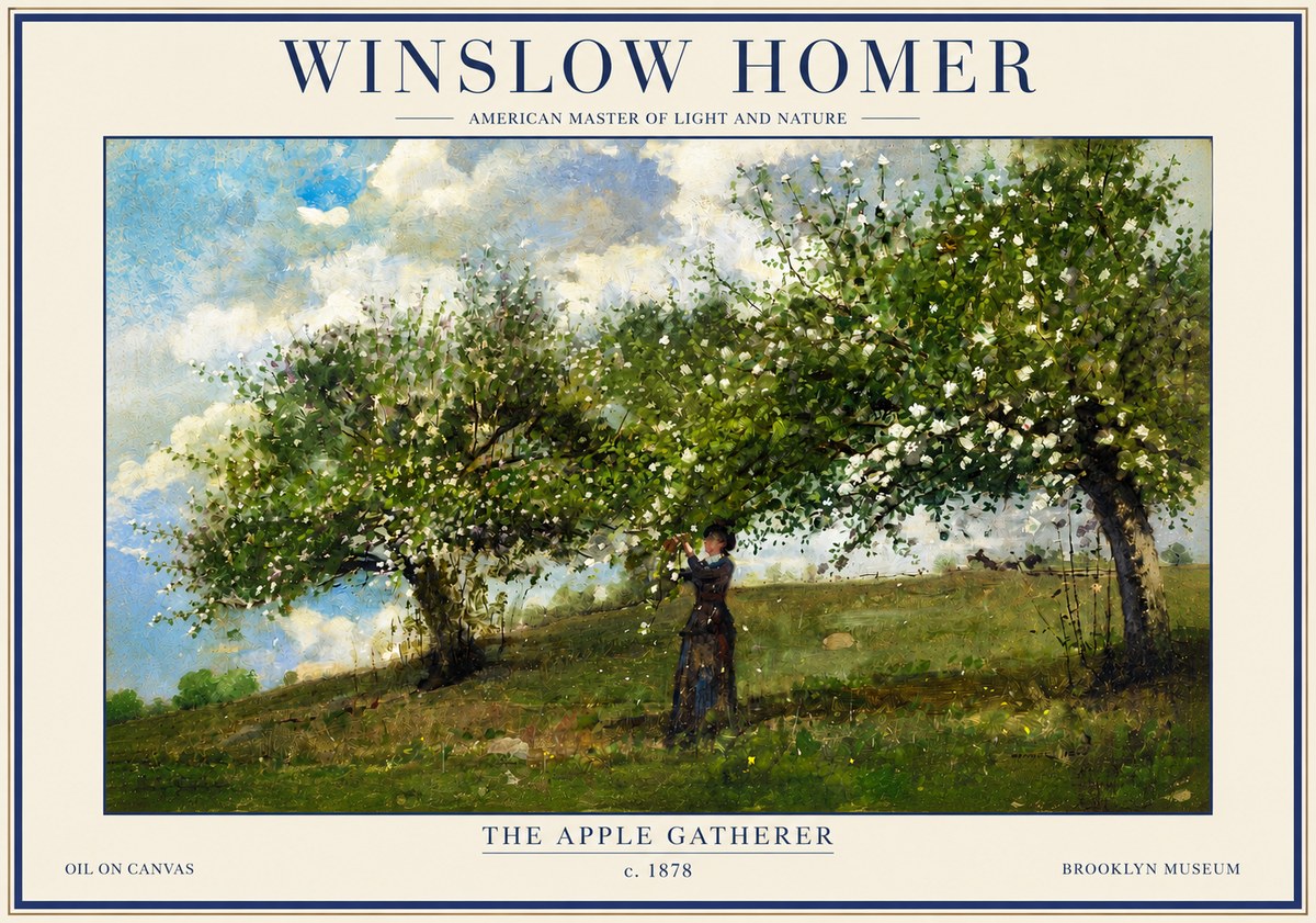 Winslow Homer The Apple Gatherer No3 - Plakát