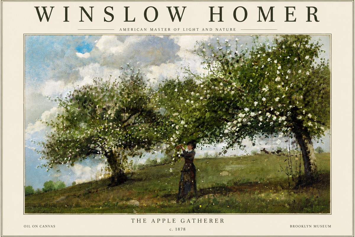 Winslow Homer The Apple Gatherer No6 - Plakát
