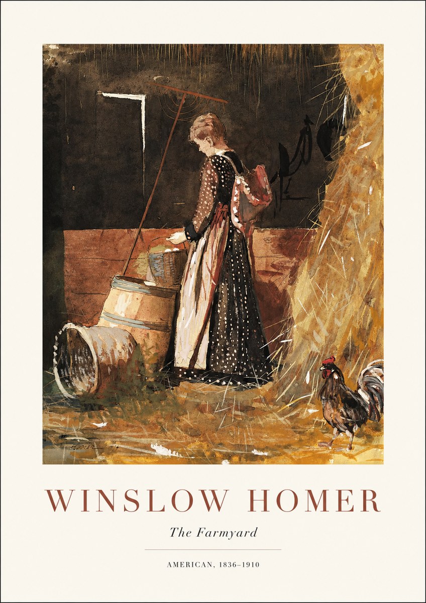 Winslow Homer The Farmyard No1 - Plakát