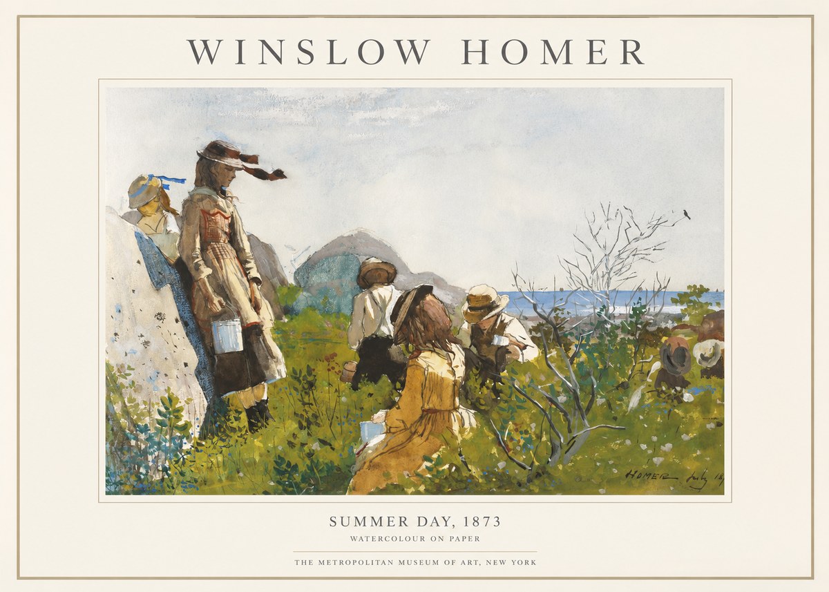 Winslow Homer Summer Day, 1873 No1 - Plakát