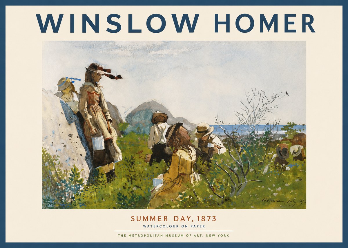Winslow Homer Summer Day, 1873 No2 - Plakát