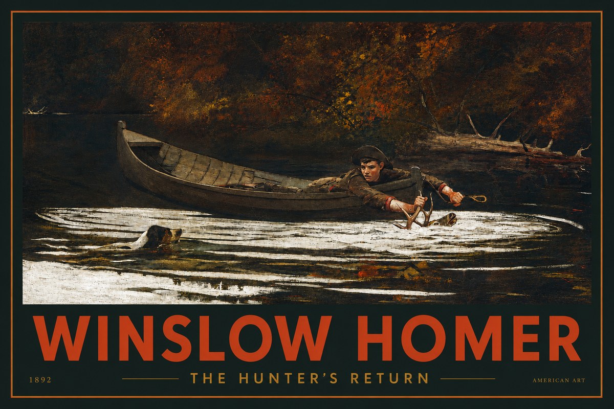 Winslow Homer The Hunter's Return No2 - Plakát