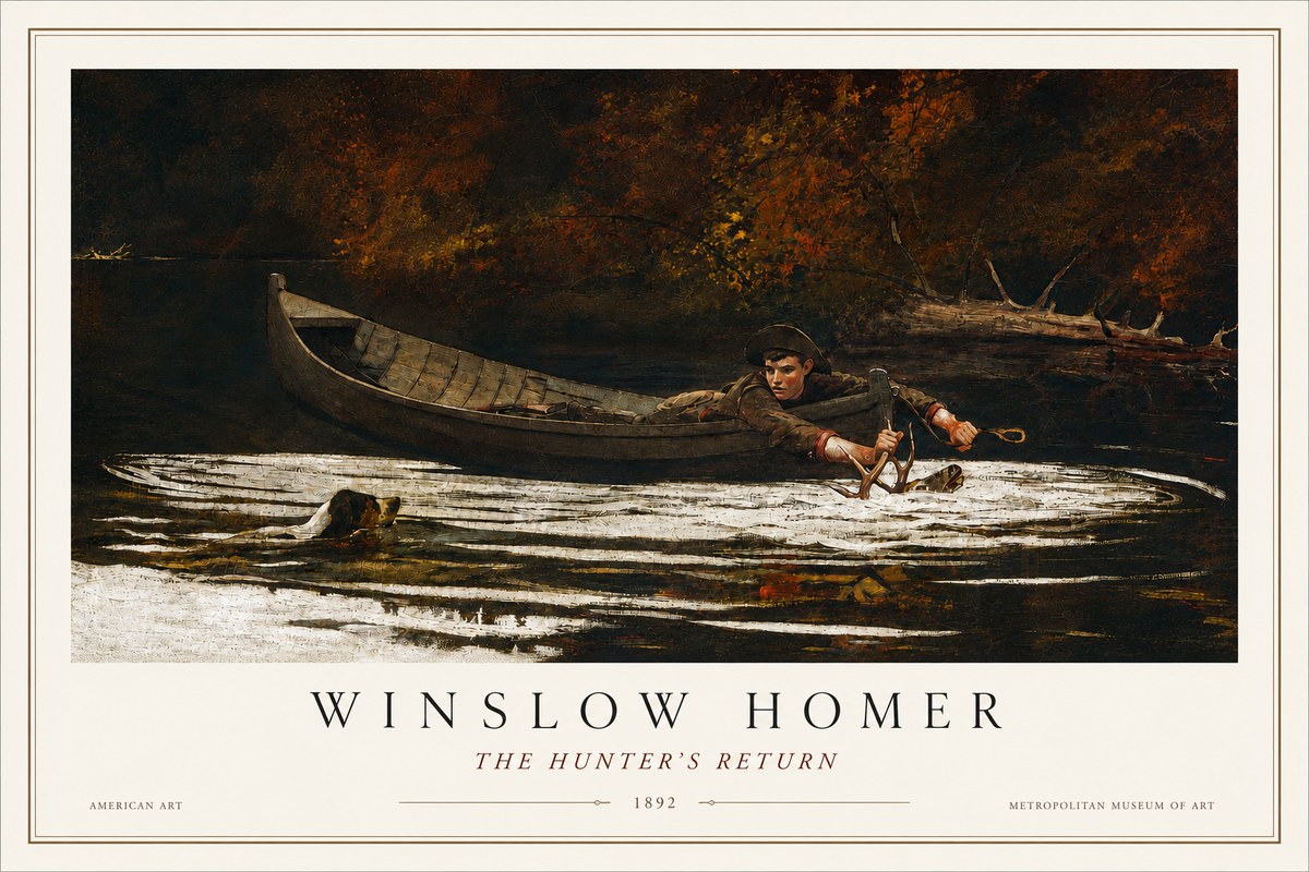 Winslow Homer The Hunter's Return No3 - Plakát