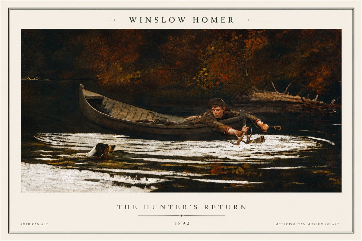 Winslow Homer The Hunter's Return No5 - Plakát