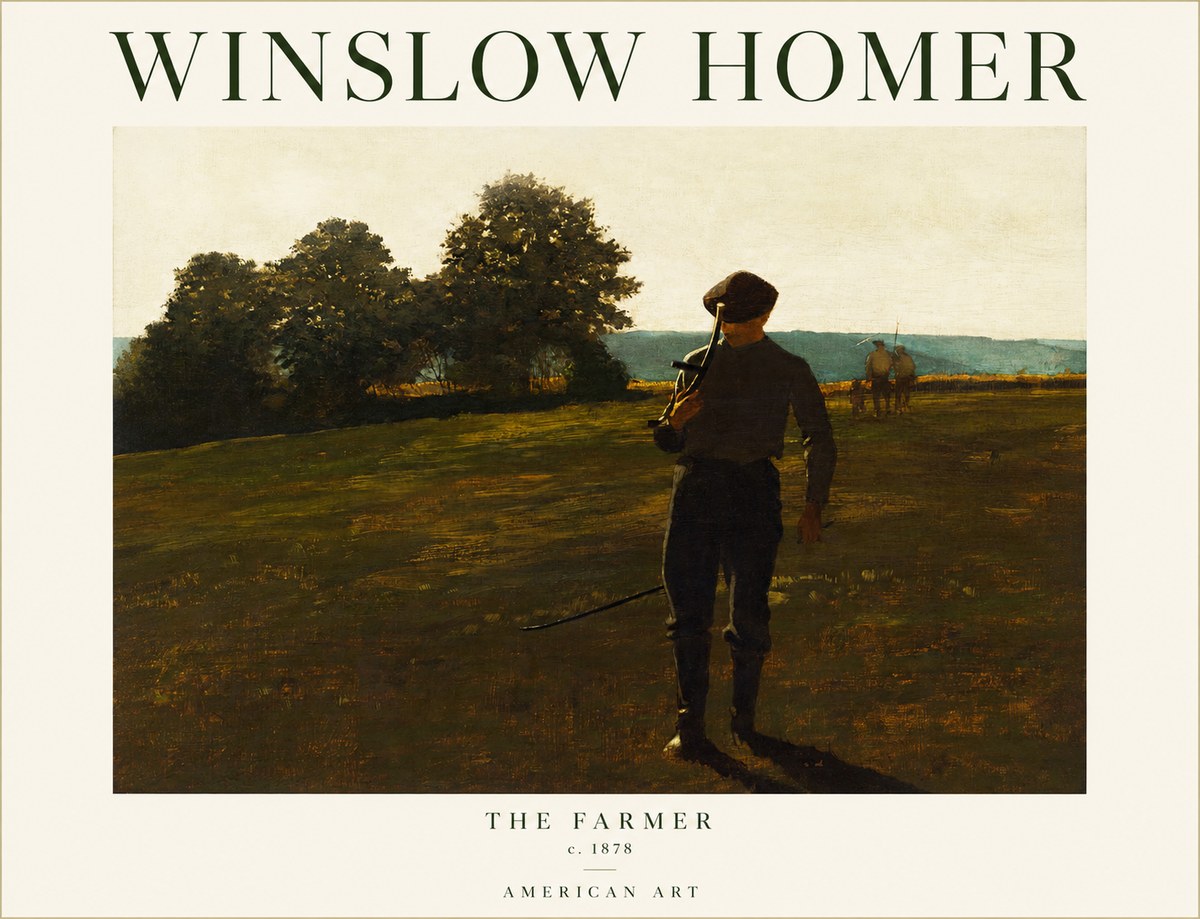 Winslow Homer The Farmer No1 - Plakát