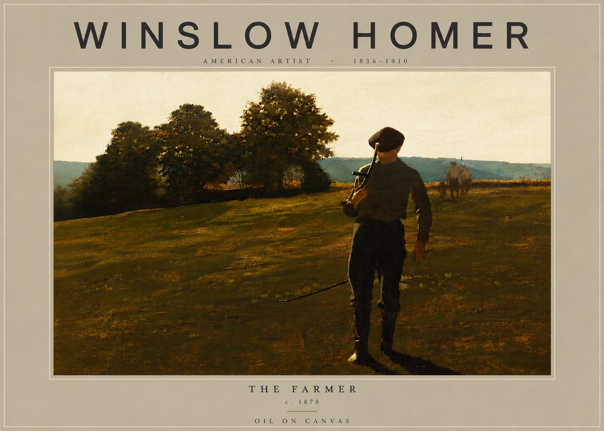 Winslow Homer The Farmer No5 - Plakát