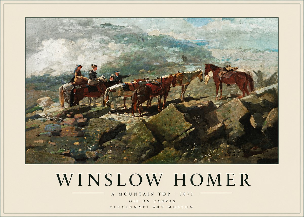 Winslow Homer A Mountain Top No3 - Plakát