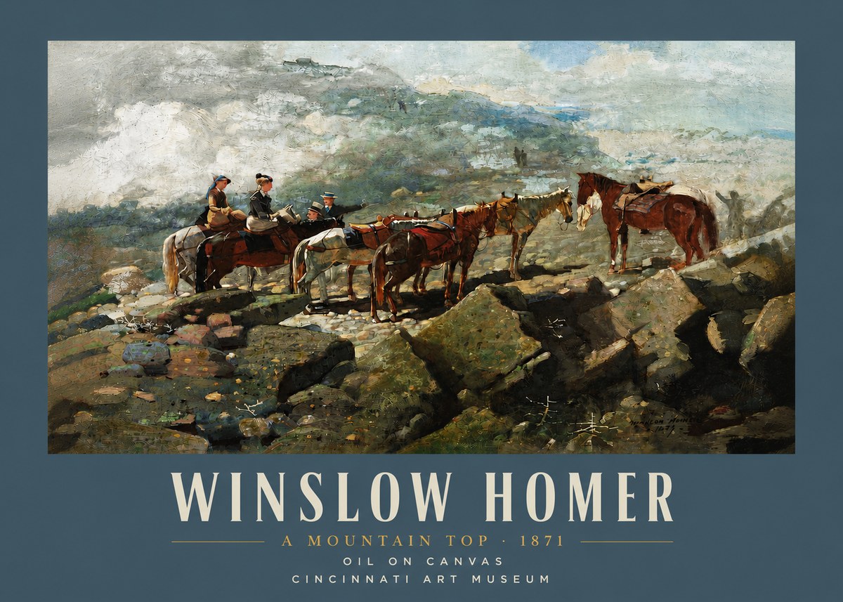 Winslow Homer A Mountain Top No4 - Plakát