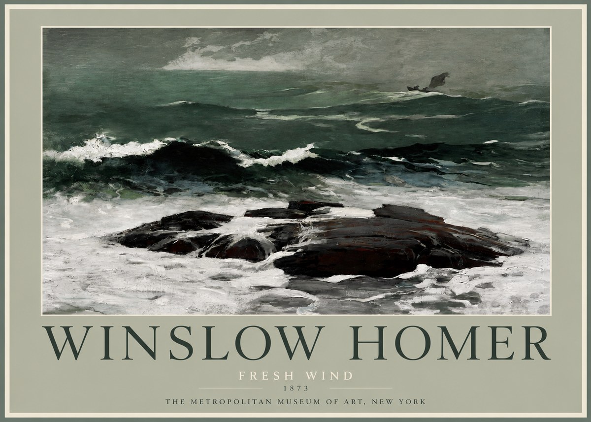 Winslow Homer Fresh Wind No2 - Plakát