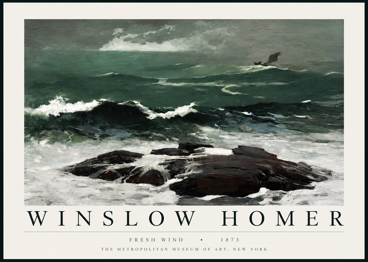 Winslow Homer Fresh Wind No3 - Plakát
