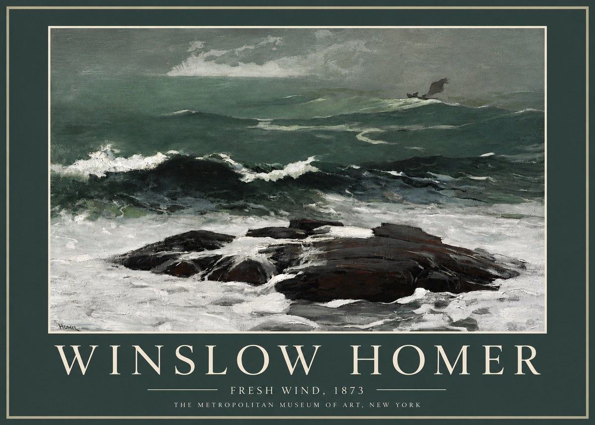 Winslow Homer Fresh Wind No4 - Plakát