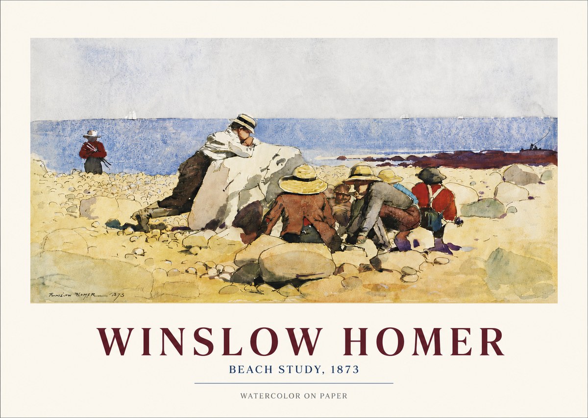 Winslow Homer Beach Study No3 - Plakát