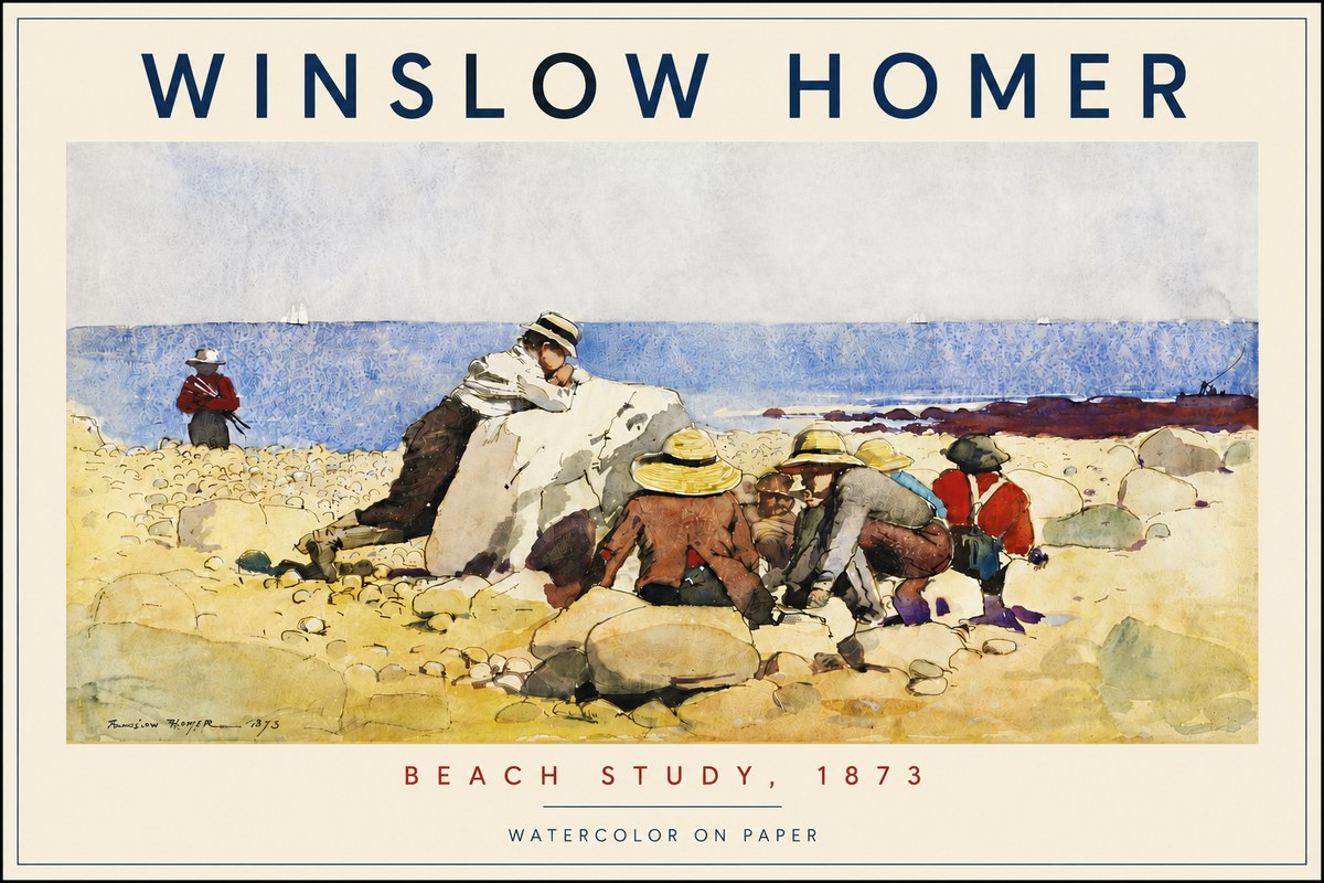 Winslow Homer Beach Study No4 - Plakát