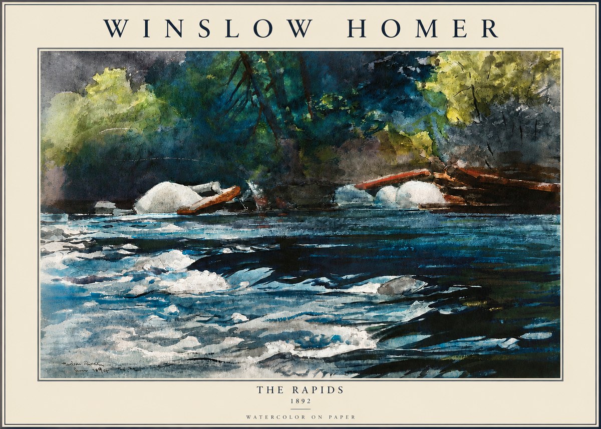Winslow Homer The Rapids No3 - Plakát