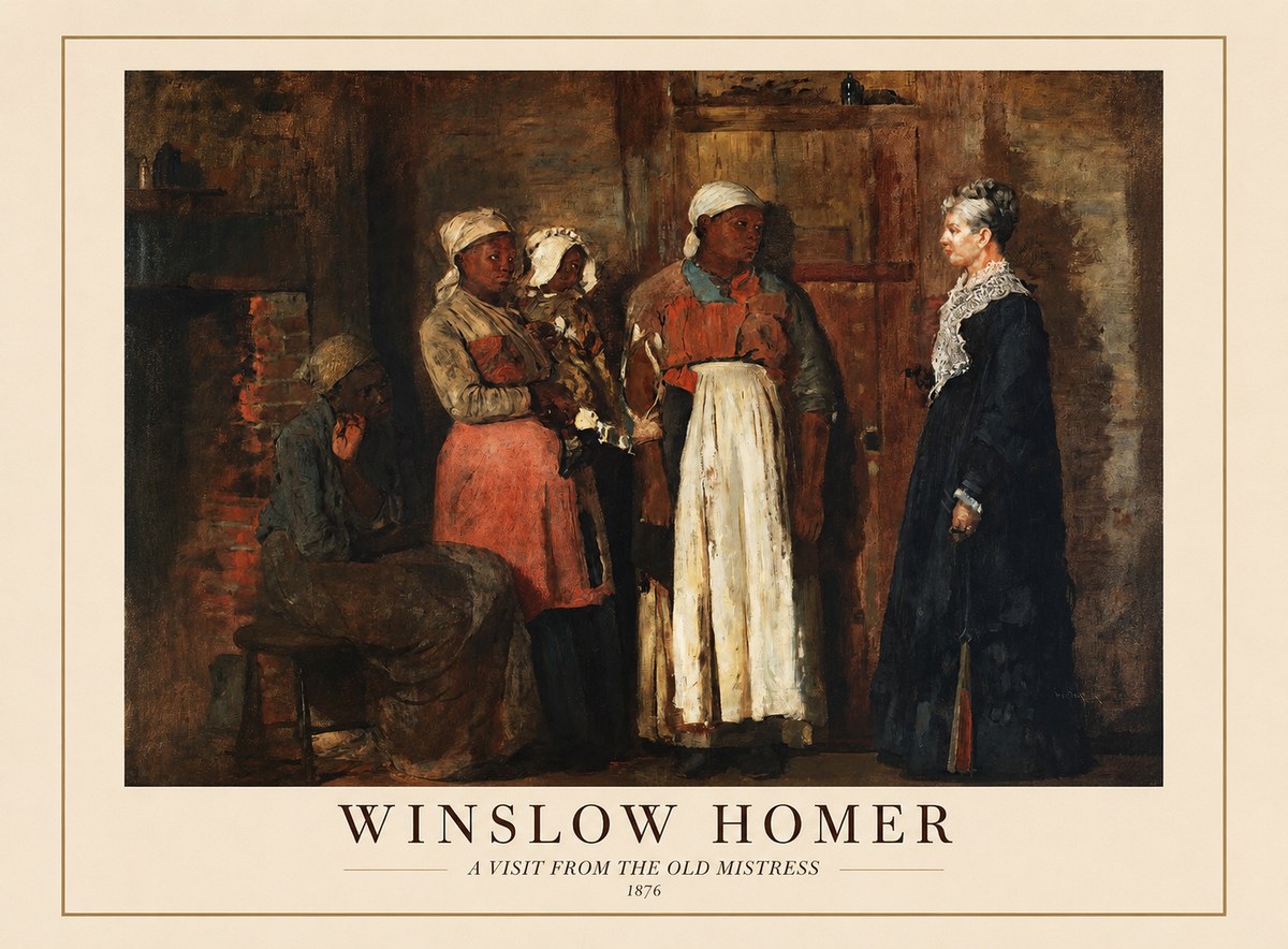 Winslow Homer A Visit from the Old Mistress No1 - Plakát