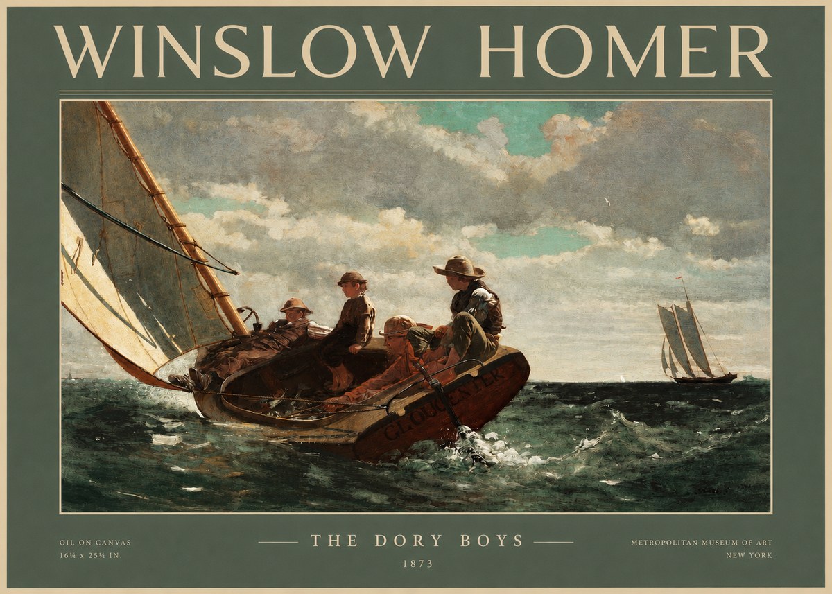 Winslow Homer The Dory Boys No2 - Plakát