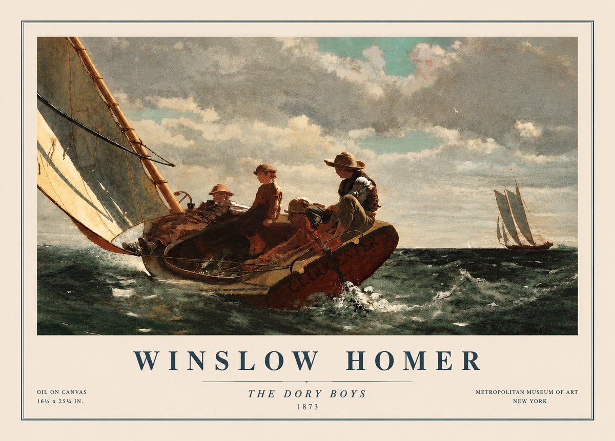 Winslow Homer The Dory Boys No5 - Plakát